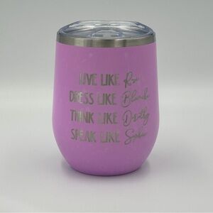 Polar Camel Golden Girls Purple Wine Tumbler 12oz Stainless Steel With Lid Used